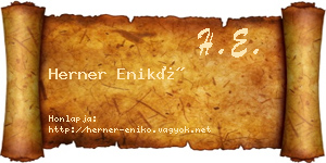 Herner Enikő névjegykártya